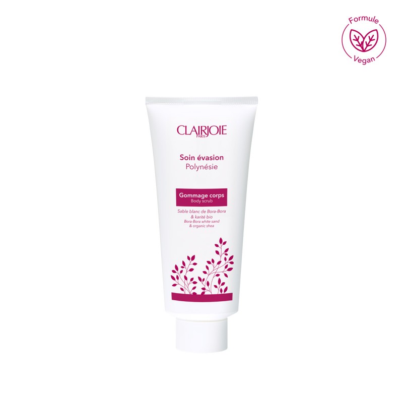 Organic Bora-Bora white sand body scrub Clairjoie vegan 200ml