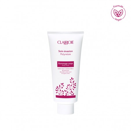 Organic Bora-Bora white sand body scrub Clairjoie vegan 200ml